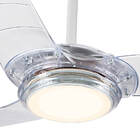 Ventilador De Teto Spirit 303 Cristal Led Amarelo Controle Re