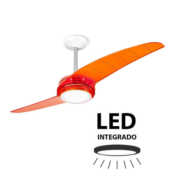 Ventilador de Teto Spirit 203 Tangerina LED - 220V