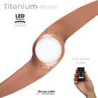 Ventilador De Teto Spirit  wind 203 Titanium Bronze Controle
