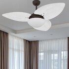 Ventilador De Teto Texturizado Vidro Fechado Dunamis Pá S3 Pa