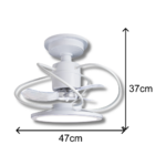 Ventilador De Teto Treviso Branco Confort Led Control Remoto