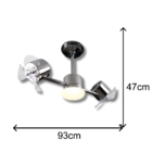 Ventilador De Teto Treviso Infinit Led Cromado Bivolt