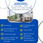 Ventilador De Teto Treviso Infinit Led Cromado Contrl Remoto