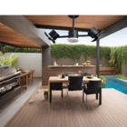 Ventilador De Teto Treviso Infinit Led Preto Controle Remoto