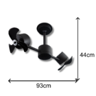 Ventilador De Teto Treviso Infinit Preto C/ Controle Remoto