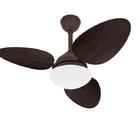 Ventilador De Teto Trevo Marrom 3 Pás Silencioso Ventax 220v