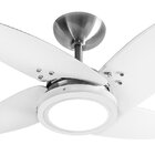 Ventilador De Teto Tron Azzam Led 4 Pás Branco / Alumínio