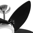 Ventilador De Teto Tron Azzam Led 4 Pás Preto / Alumínio 127v