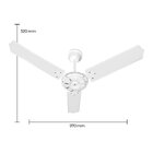 Ventilador De Teto Tron Eco Rio 3 Pás Branco