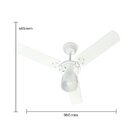 Ventilador De Teto Tron Marbela 3 Pás Branco