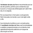 Ventilador De Teto Tron Marbela 3 Pás Branco