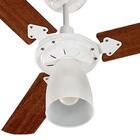 Ventilador De Teto Tron Marbela 3 Pás Branco / Verniz