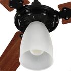 Ventilador De Teto Tron Marbela 3 Pás Preto / Verniz 127v