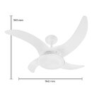 Ventilador De Teto Tron Mareiro Led 4 Pás Branco - 127v - Úni