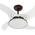 Ventilador De Teto Tron Mareiro Led 4 Pás Branco / Marrom