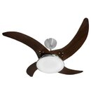 Ventilador De Teto Tron Mareiro Led 4 Pás Marrom / Alumínio -
