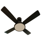 Ventilador De Teto Tron Topaz Preto Plafon 24w 4 Pás 220v