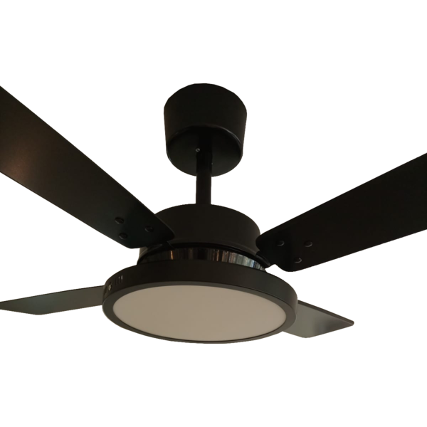 Ventilador De Teto Tron Topaz Preto Plafon 24w 4 Pás 220v