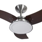 Ventilador De Teto Tron Venom Led 3 Pás Tabaco / Alumínio