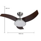 Ventilador De Teto Tron Venom Led 3 Pás Tabaco / Alumínio