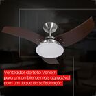 Ventilador De Teto Tron Venom Led 3 Pás Tabaco / Alumínio - 1