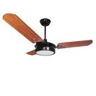 Ventilador De Teto Valen Led 18w Preto Pás Mogno Ventex127v