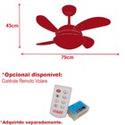 Ventilador De Teto Vd28 Mini Fly Bronze 4pás Mdf Tabaco 220v