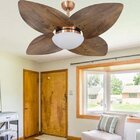 Ventilador De Teto Vd42 Dunamis Cobre 4pás Rádica Imbuia 110v