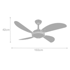 Ventilador De Teto Ventax Office Fly 4 Pás Branco 127v