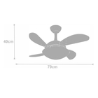 Ventilador De Teto Ventax Uno Mini 4 Pás Branco 220v