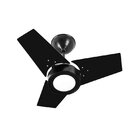 Ventilador De Teto Venti-delta Fit Led Com 3 Pás Preto 127v