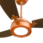 Ventilador De Teto Venti-delta New Light Led 3 Pás Marrom/cob