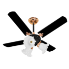 Ventilador De Teto Venti-delta New Zeta 4 Pás Laqueada Preto/