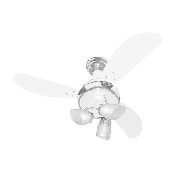 Ventilador De Teto Venti-delta Sideral Com 3 Pás Branco / Cro