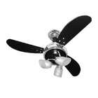Ventilador De Teto Venti-delta Sideral Com 3 Pás Preto / Crom