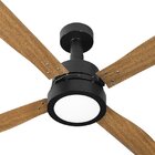 Ventilador De Teto Venti-delta Vintage Led Com 4 Pás Marrom /