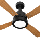 Ventilador De Teto Venti-delta Vintage Led Com 4 Pás Marrom /