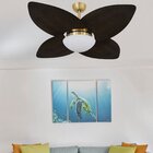 Ventilador De Teto Vidro Fechado Dunamis Pá Palmae Volare Dou