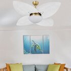 Ventilador De Teto Vidro Fechado Dunamis Pá Palmae Volare Dou