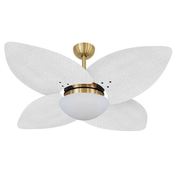 Ventilador De Teto Vidro Fechado Dunamis Pá Palmae Volare Dou