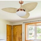 Ventilador De Teto Vidro Fechado Dunamis Pá S3 Palmae Volare