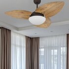 Ventilador De Teto Vidro Fechado Dunamis Pá S3 Rádica Volare