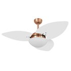 Ventilador De Teto Vidro Fechado Dunamis Pá S3 Volare Cobre/b