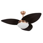 Ventilador De Teto Vidro Fechado Dunamis Pá S3 Volare Cobre/m