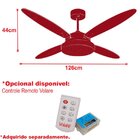 Ventilador De Teto Vidro Plano 4 Pás Lanai Flex Volare 127v C