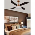 Ventilador De Teto Vidro Plano 4 Pás Tech Volare 220v Cobre/m