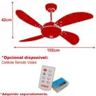 Ventilador De Teto Volare Bronze Fly Office 4 Pás 127v