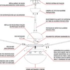 Ventilador de Teto Volare Cobre Pétalo Palmae VR42 - 127v