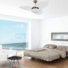 Ventilador De Teto Volare Cromado Vidro Fechado Dunamis Pá Pa