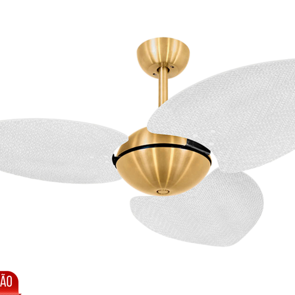 Ventilador De Teto Volare Dourado Office Dunamis Palmae 110v
